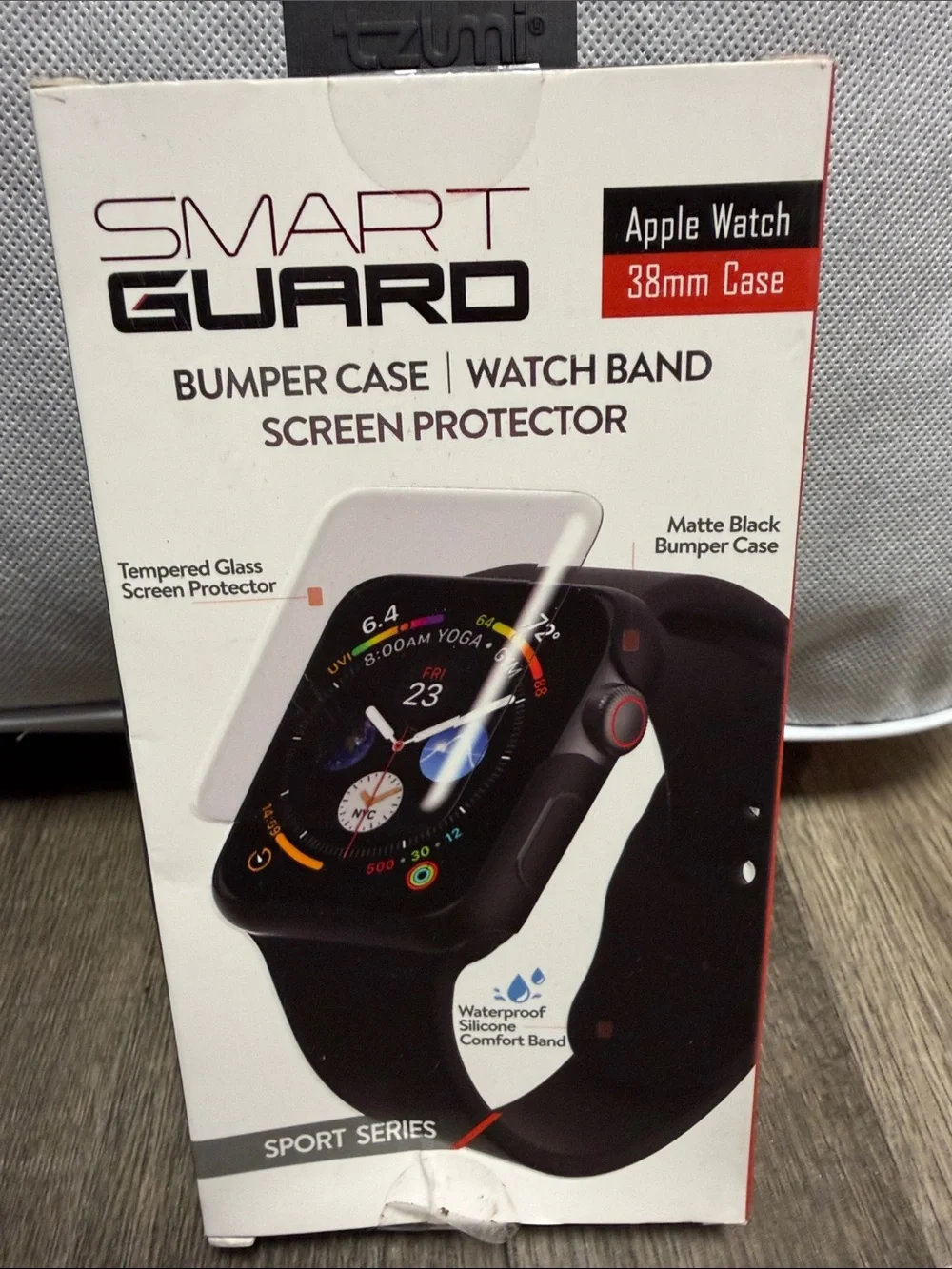 SmartGuard Black Apple Watch Band & Case (38mm)